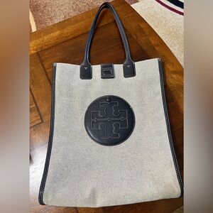 Tory Burch Black and Cream Men's Tote